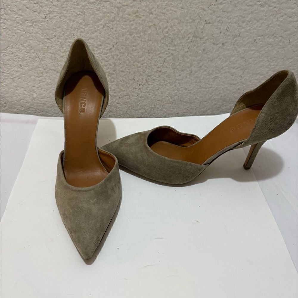 𝅺vince Paulette Suede D'Orsay Pump size 9 M